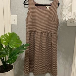 LOFT Babydoll Dress With Scalloped Sleeves